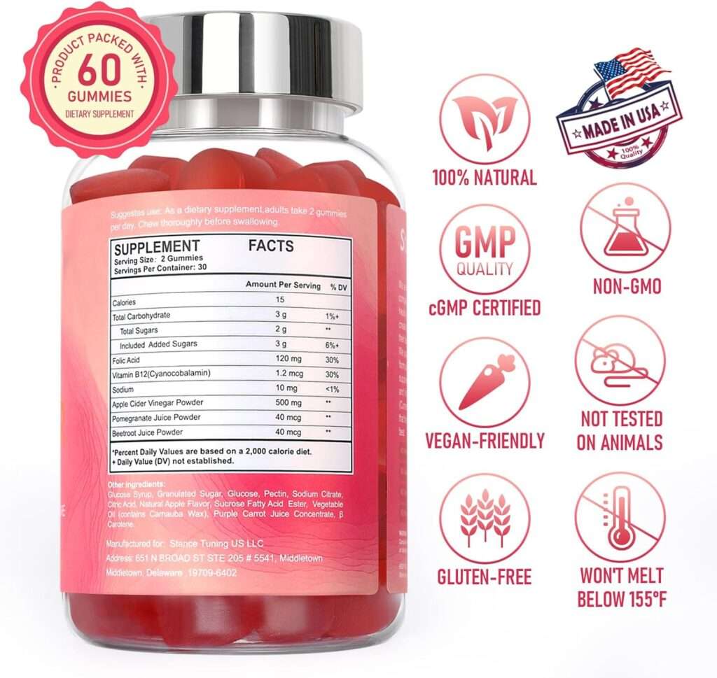 Apple Cider Vinegar Gummies Vegan Low Carbs Keto ACV Gummies Advanced Weight Loss - ACV with Mother, Formulated to Gut Health  Digestion, Detox Cleanse - Made in USA