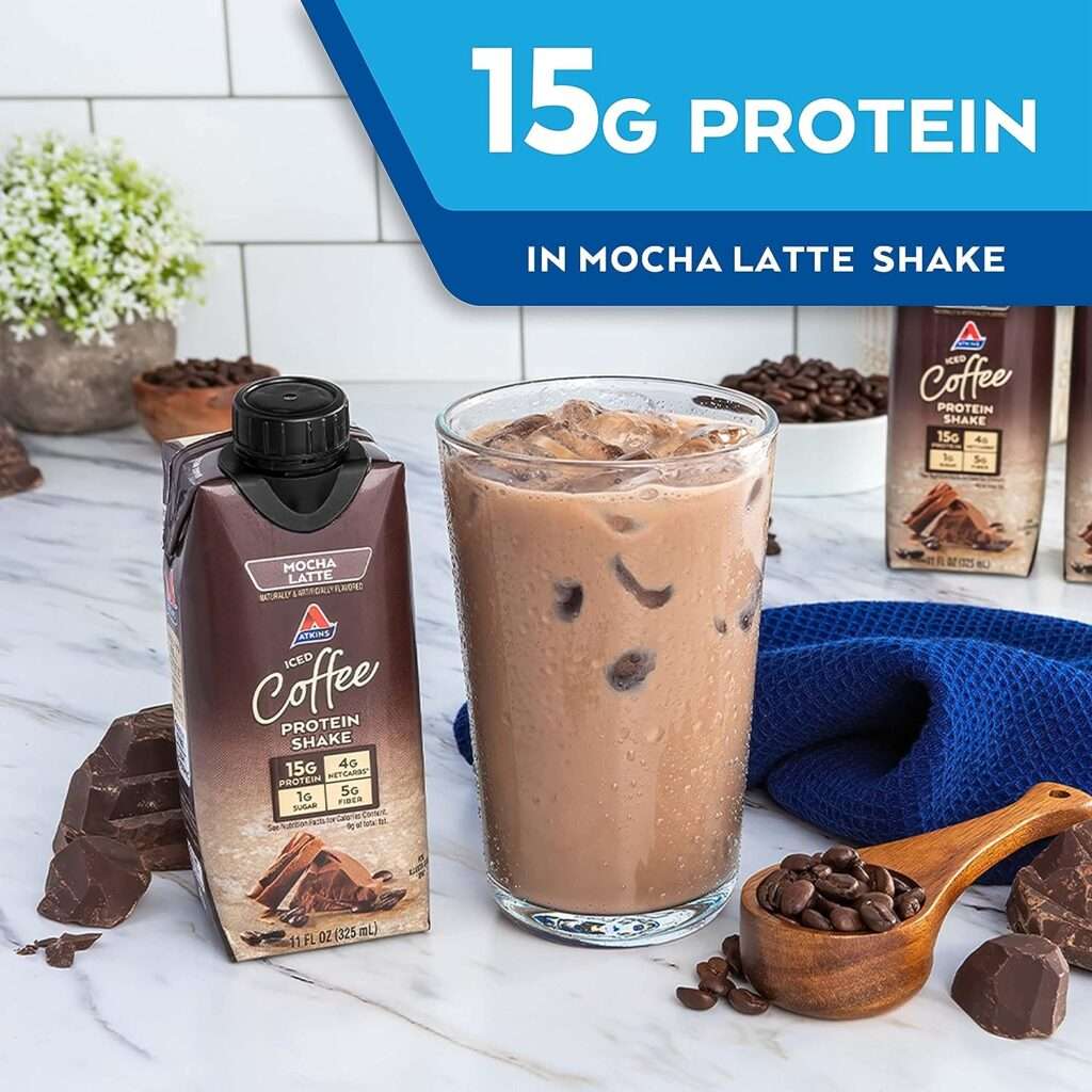 Atkins Chai Tea Latte Protein Shake, 15g Protein, Low Glycemic, 3g Net Carb, 1g Sugar, Keto Friendly 12 Count