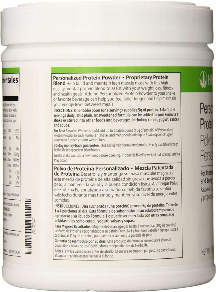 Herbalife Personalized Protein Powder, Unflavored (360G)