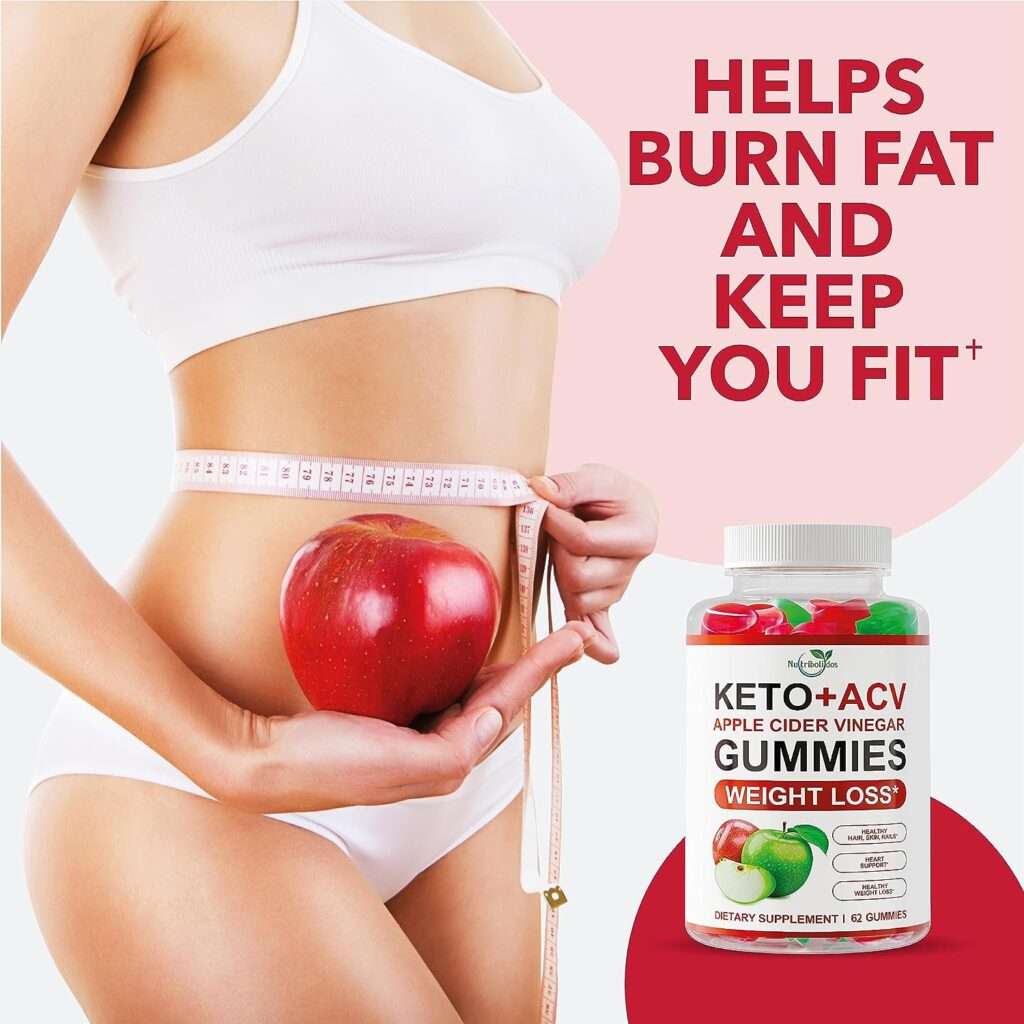 Keto ACV Gummies Advanced Weight Loss - ACV Keto Gummies for Weight Loss - Keto Gummy Supplement for Women and Men - Apple Cider Vinegar for Cleanse - Detox - Digestion - Made in USA