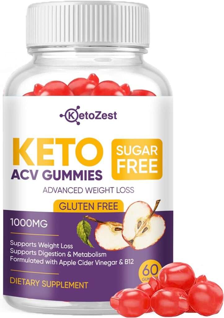 Keto Acv Gummies for Advanced Weight Loss  Belly Fat Burn - Pro Active Super Apple Cider Vinegar Gummies - Rapid Fat Burner Diet Supplement for Women Men - Sugar Free  Gluten Free (1000MG)