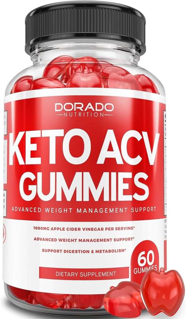 KETO ACV Gummies for Weight Management Support (1000mg Per Serving) - Apple Cider Vinegar Gummies - Promote Healthy Digestion  Metabolism - Delicious Apple Flavor - ACV AC Gummies - (60 Gummies)