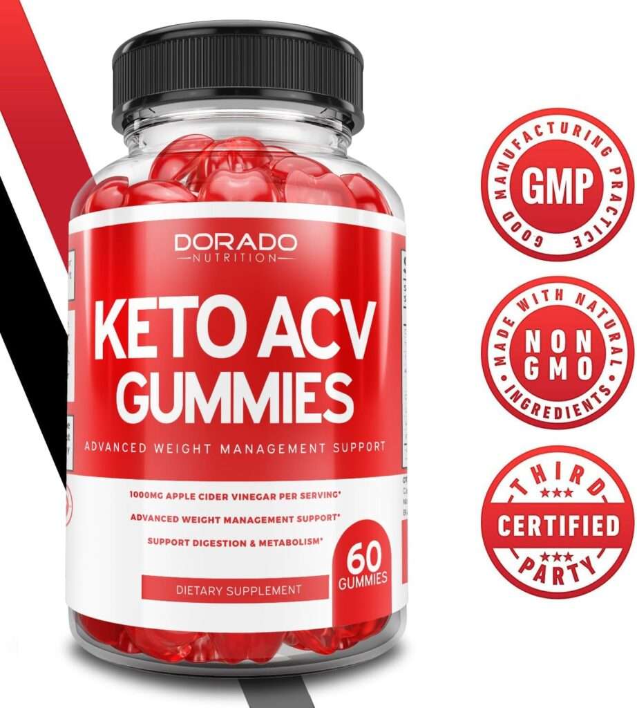 KETO ACV Gummies for Weight Management Support (1000mg Per Serving) - Apple Cider Vinegar Gummies - Promote Healthy Digestion  Metabolism - Delicious Apple Flavor - ACV AC Gummies - (60 Gummies)
