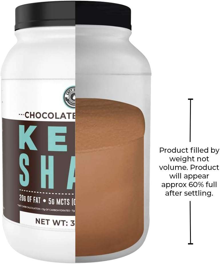 Keto Meal Replacement Shakes, Chocolate, 2lbs, Low Carb Keto Protein Shake Mix, MCT Powder, Grass Fed Hydrolyzed Collagen Peptides, Keto Breakfast Shake, 20g Fat, 14g Protein, 1 Net Carb, Zero Sugar