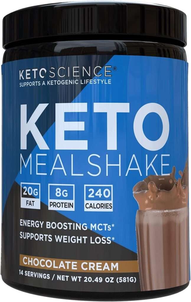 Keto Science Ketogenic Meal Shake Chocolate Dietary Supplement, Rich in MCTs and Protein, Keto and Paleo Friendly, Weight Loss, (14 servings), 20.49 Oz Packaging May Vary