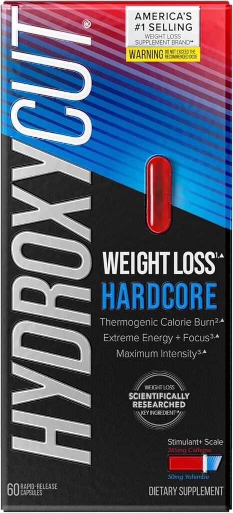 Weight Loss Pills For Women  Men | Hydroxycut Hardcore | Energy Pills To Lose Weight | Metabolism Booster | 60 Pills